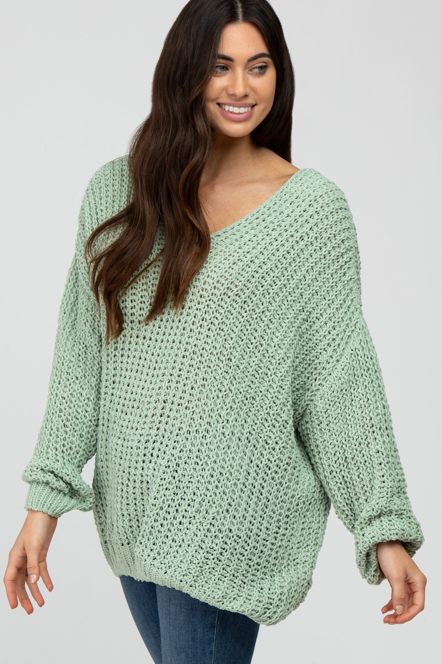 Mint Soft Chunky Knit Sweater