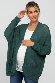 Forest Green Cuff Sleeve Maternity Cardigan