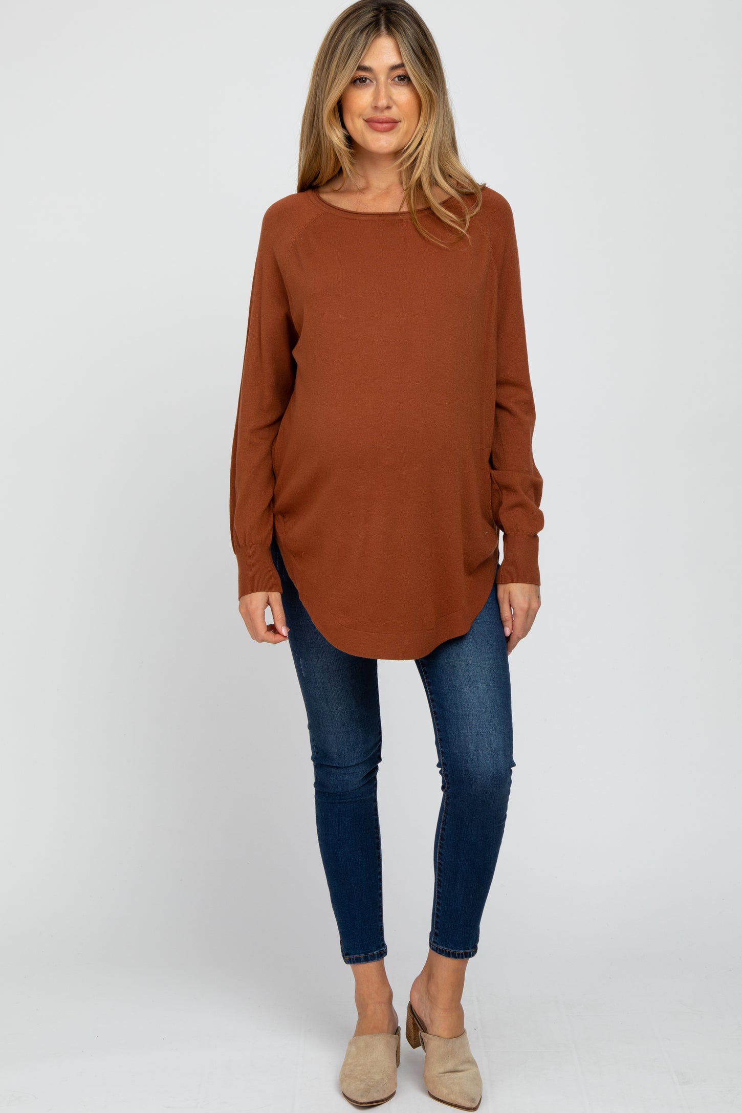 Rust Soft Maternity Sweater PinkBlush