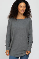 Heather Grey Soft Maternity Sweater