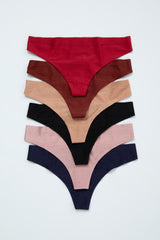 Multi-Color Seamless Thong Underwear Set