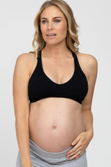 Black Lace Racerback Maternity Bralette