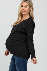 Black Dolman Sleeve Maternity Top