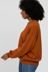Rust Soft Pullover Sweatshirt