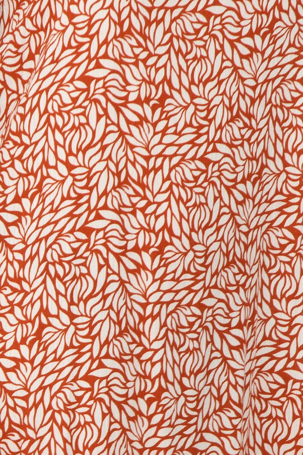 Rust Leaf Print Ruffle Hem Sleeveless Maxi Dress