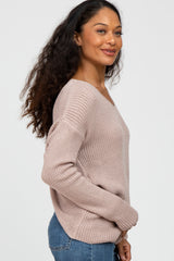 Light Pink Knot Back Sweater