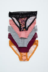 Multi-Color Lace Bikini Underwear Set