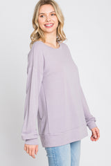 Lavender Basic Long Sleeve Top