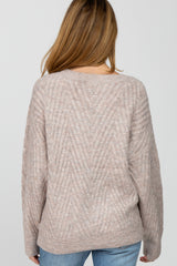 Pink Soft Brushed Ribbed Maternity Sweater