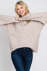Pink Soft Brushed Ribbed Sweater