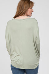 Light Olive Dolman Sleeve Tunic Top