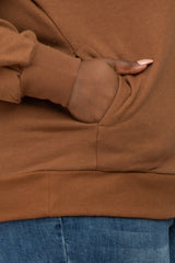 Camel Pocketed Plus Sweatshirt
