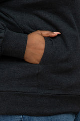 Charcoal Pocketed Plus Sweatshirt