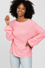 Pink Knit Lightweight Sweater