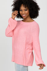 Pink Knit Lightweight Sweater