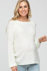 Ivory Knit Lightweight Maternity Sweater