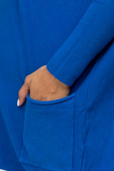 Royal Blue Pocketed Dolman Sleeve Maternity Top