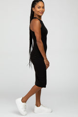 Black Fitted Sleeveless Dress