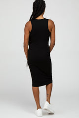Black Fitted Sleeveless Dress