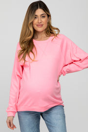 Pink Long Sleeve Maternity Top