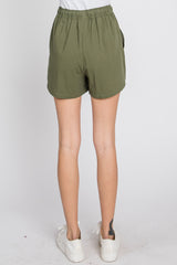 Olive Drawstring Shorts