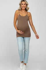 Mocha Fitted Maternity Cami