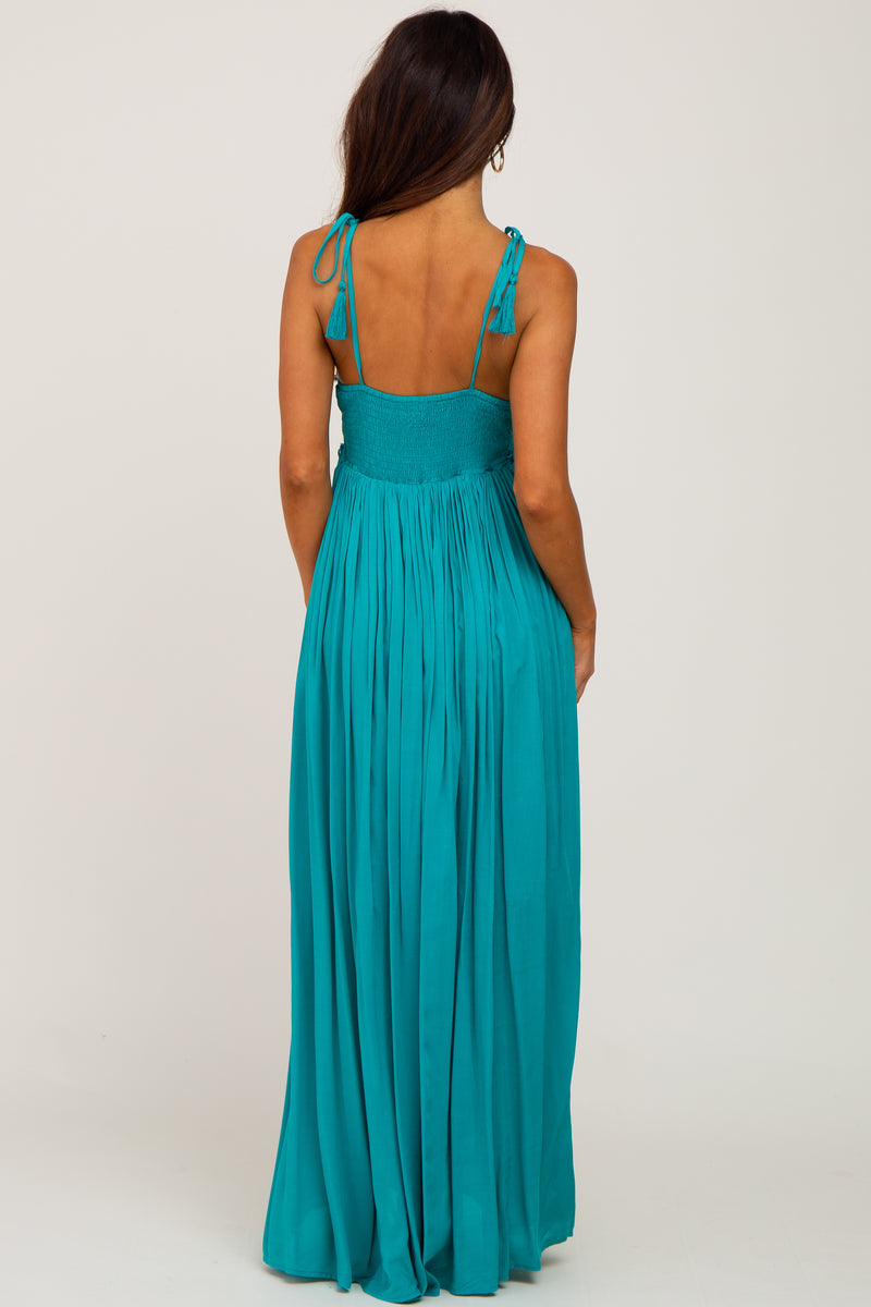 Turquoise Crochet Lace Maxi Dress – PinkBlush