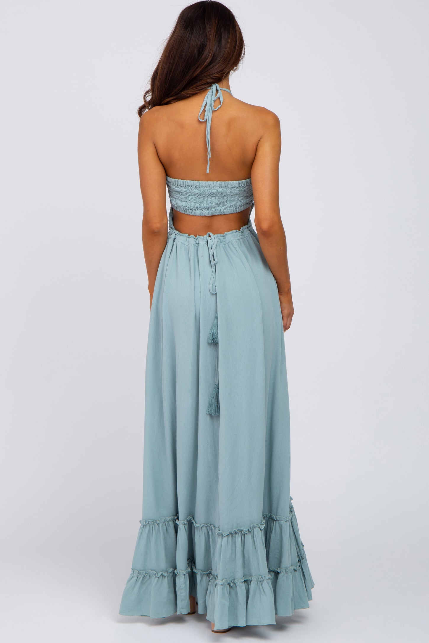 Aqua Halter Neck Cut Out Maxi Dress – PinkBlush Aqua Halter Neck Cut Out Maxi Dress – PinkBlush