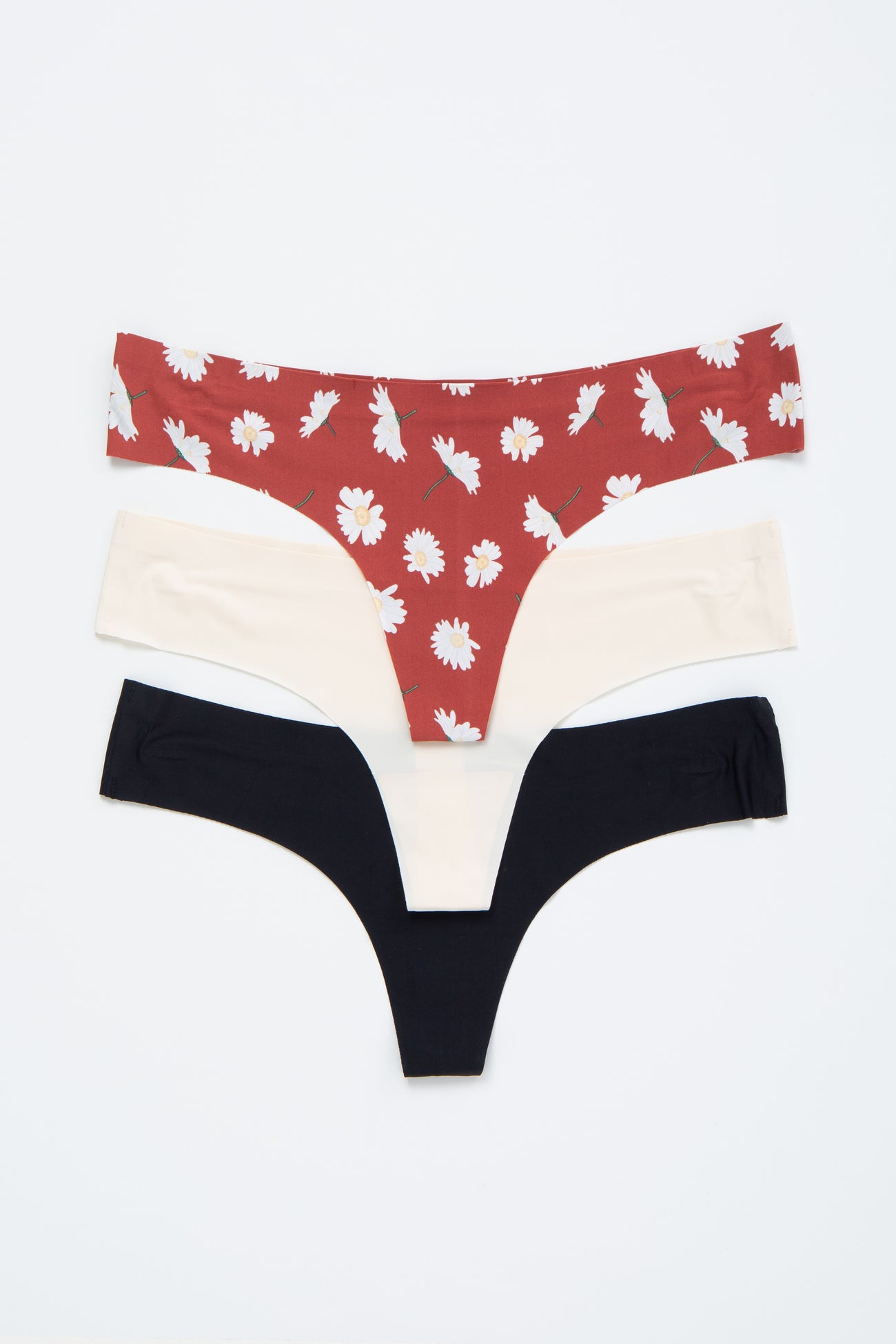Multi-Color Leaf Print Seamless Thong Underwear Set– PinkBlush