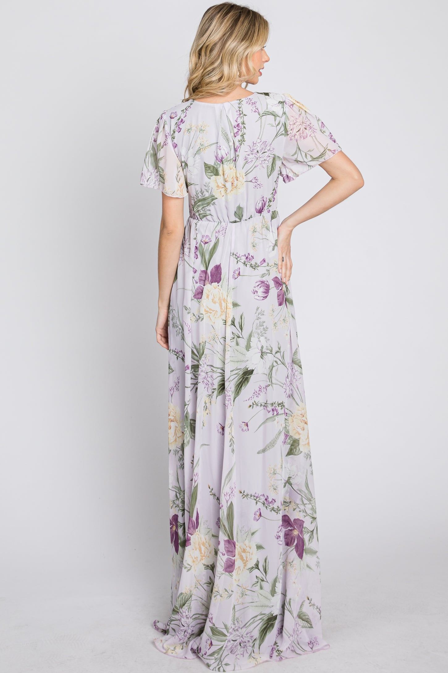 lavender chiffon dress short Winter Lavender Chiffon Knee-length Short Bridesmaid Dress AB1184 AlineBridal