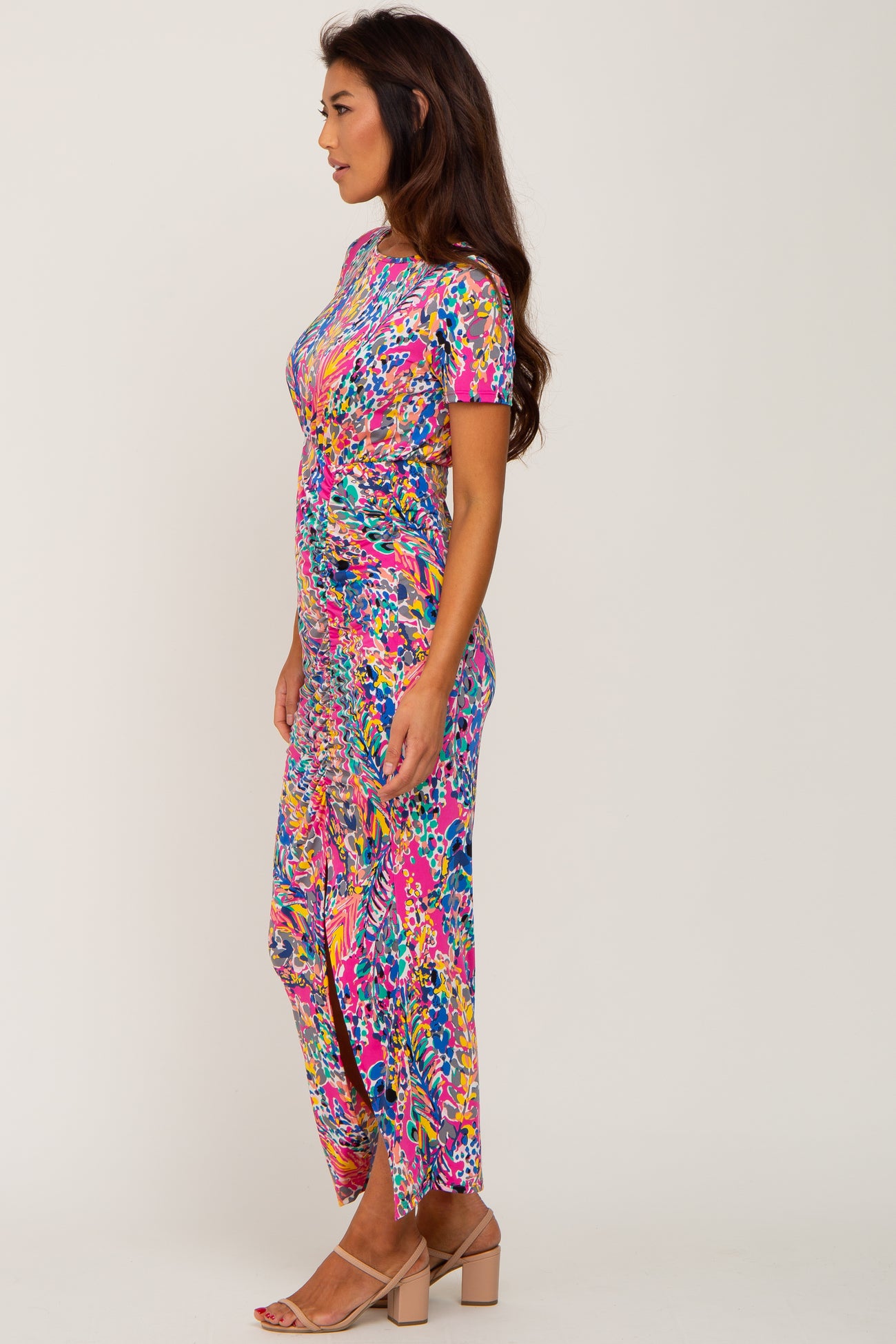 fuchsia pink floral dress Hot Pink Floral Tie-Strap Mini Dress | Womens | X-Small (Available in S, M, L) | 100% Polyester