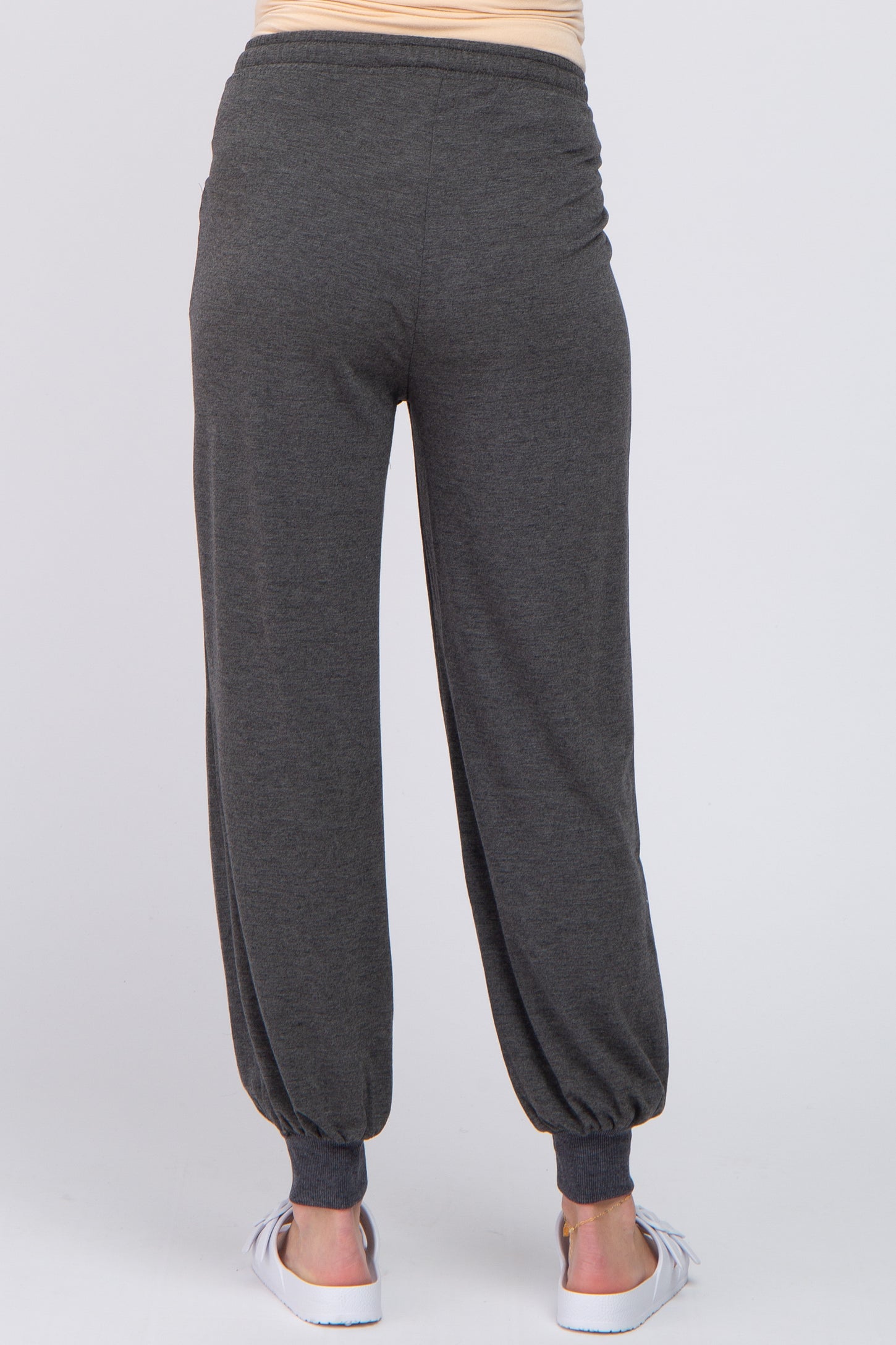 Charcoal Maternity Jogger Pants PinkBlush