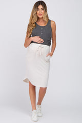 Cream Maternity Skirt