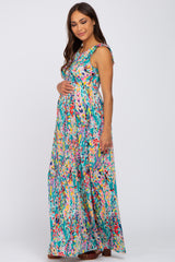 Jade Abstract Maternity Maxi Dress