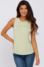 Mint Green Solid Sleeveless Top