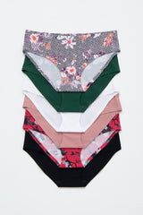 Multi-Color Floral Seamless Underwear Set