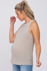 Heather Grey Basic Maternity Tank Top