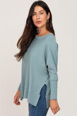 Jade Dolman Sleeve Side Slit Sweater