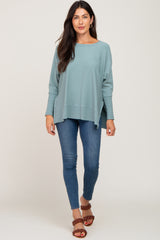 Jade Dolman Sleeve Side Slit Sweater
