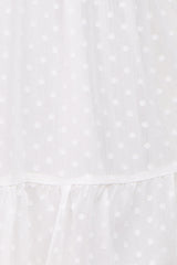 White Swiss Dot Smocked Dress