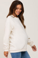 Cream Long Sleeve Maternity Top