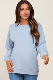 Aqua Long Sleeve Maternity Top
