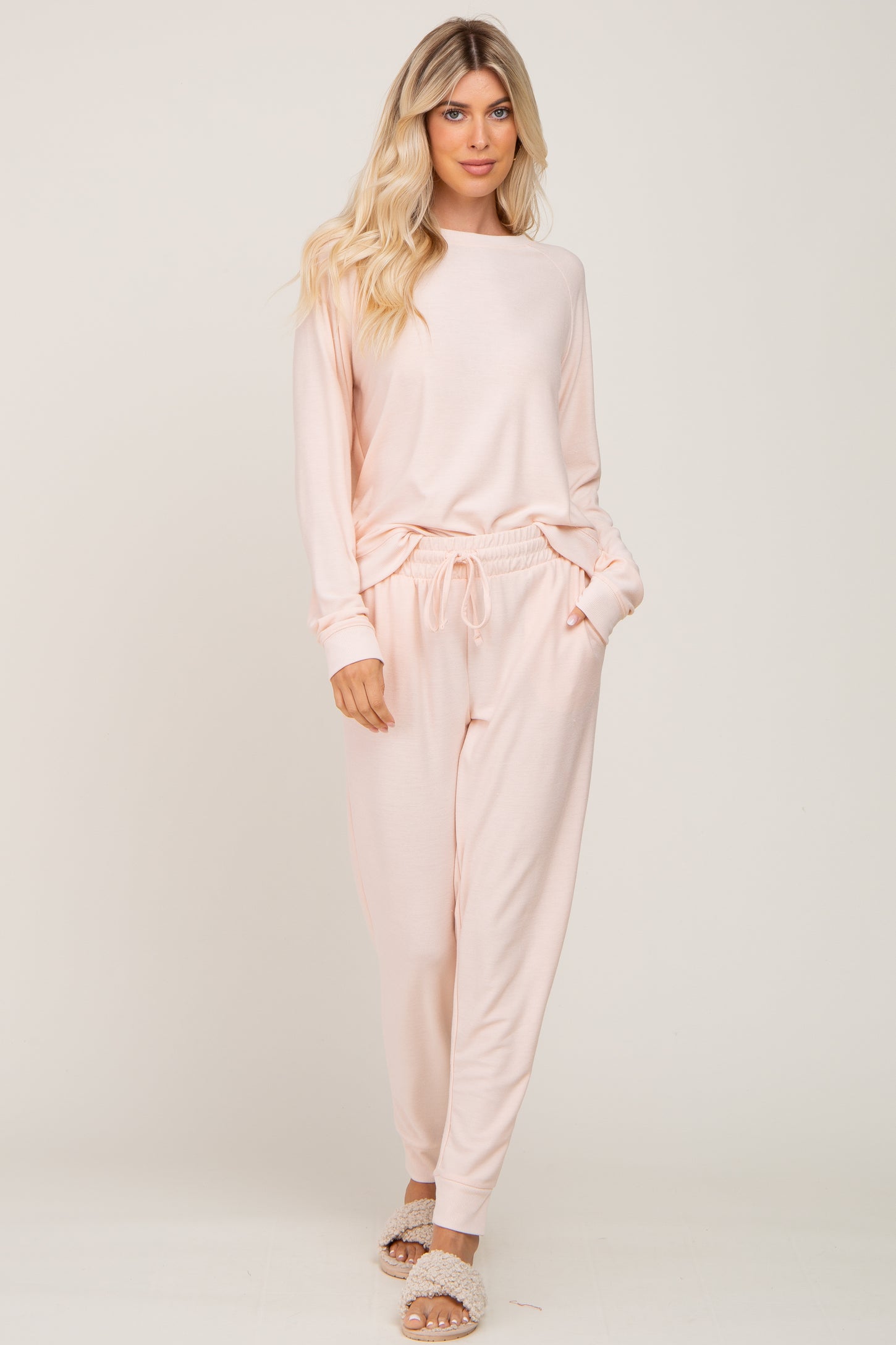 Light Pink Soft Knit Long Sleeve Set– PinkBlush
