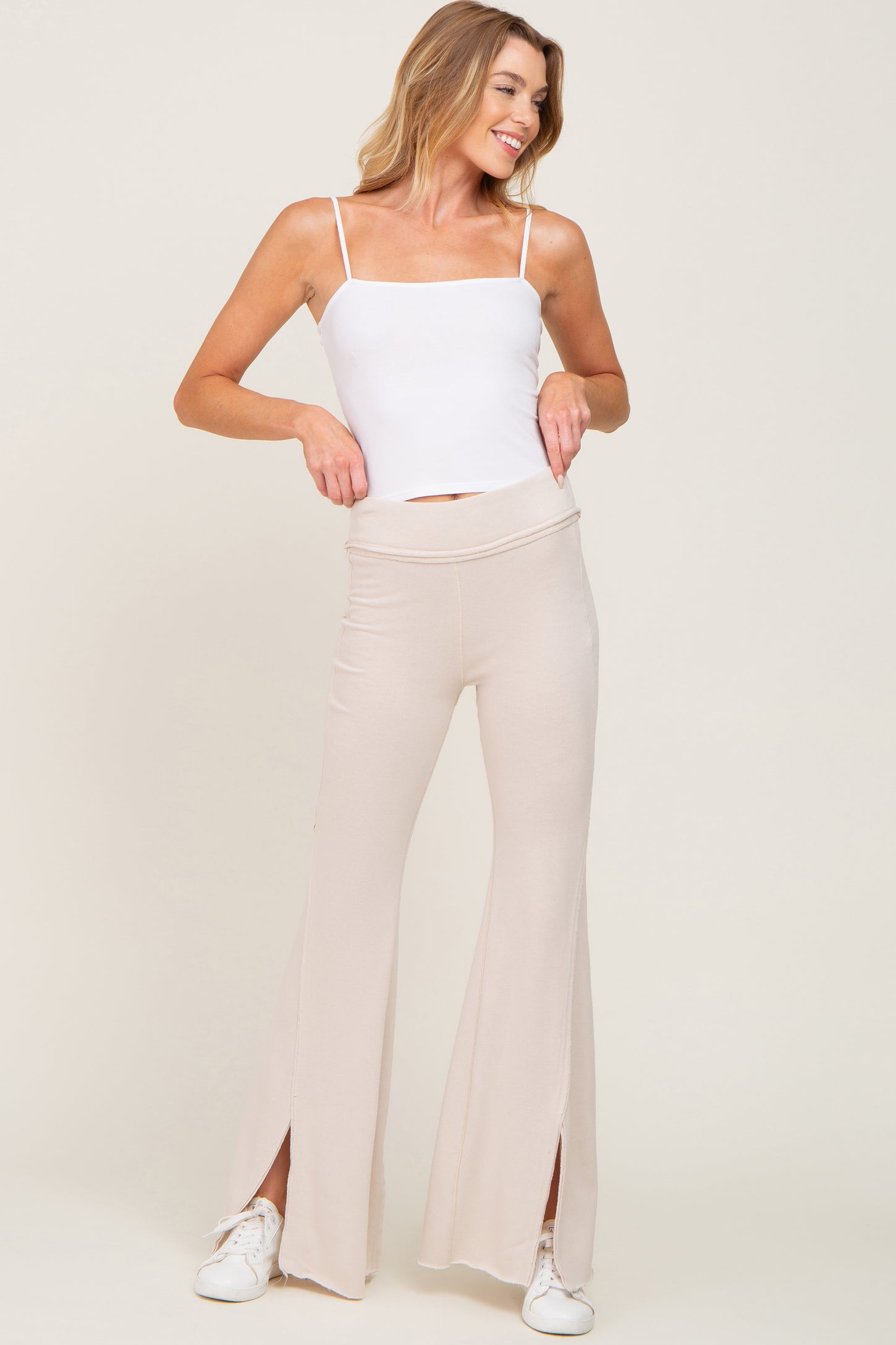 Taupe Terry Flare Lounge Pants– PinkBlush