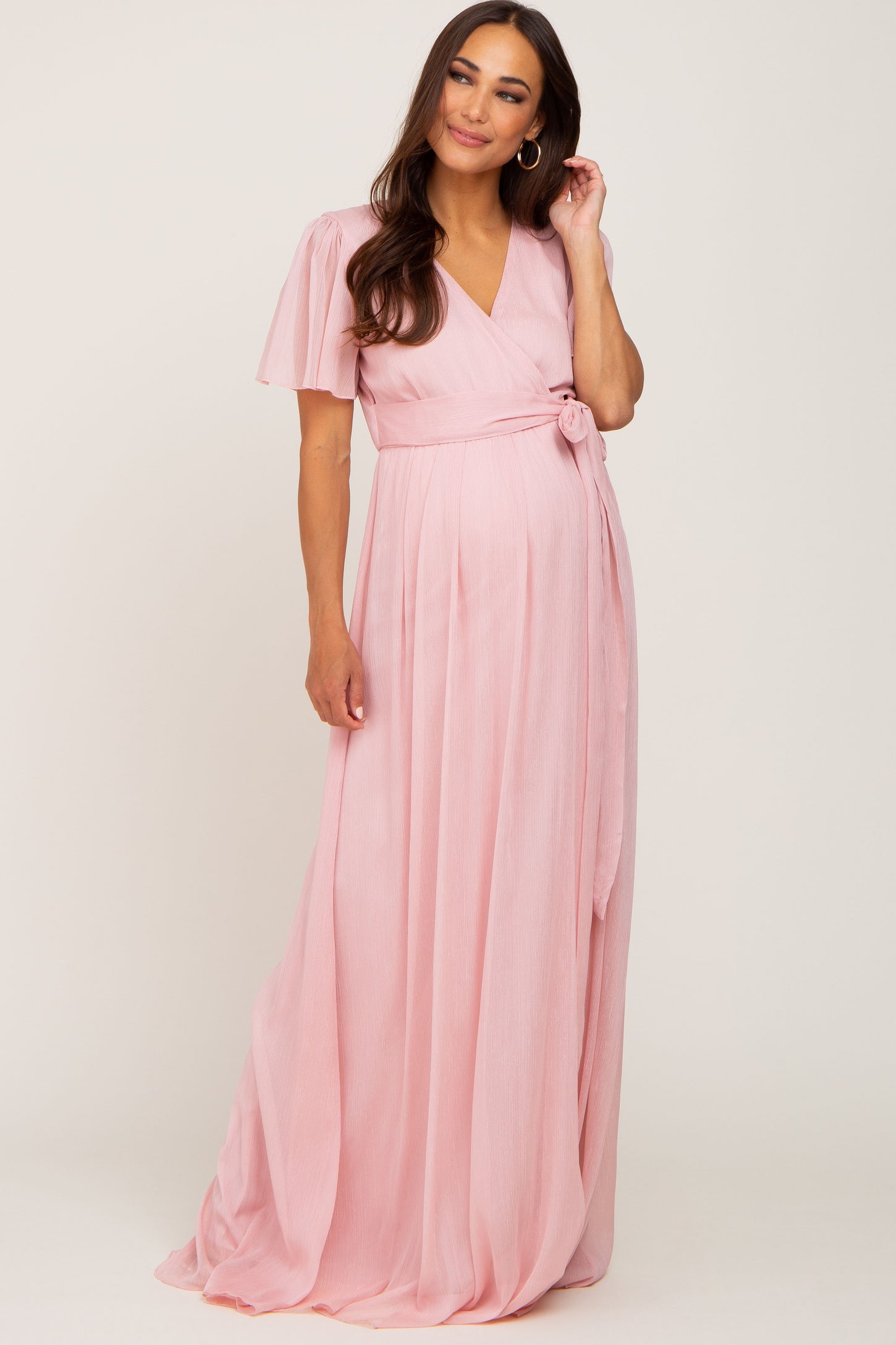 light pink maternity bridesmaid dresses Pink Cherry Blossom, Pink Floral Maternity Bridesmaid Dresses