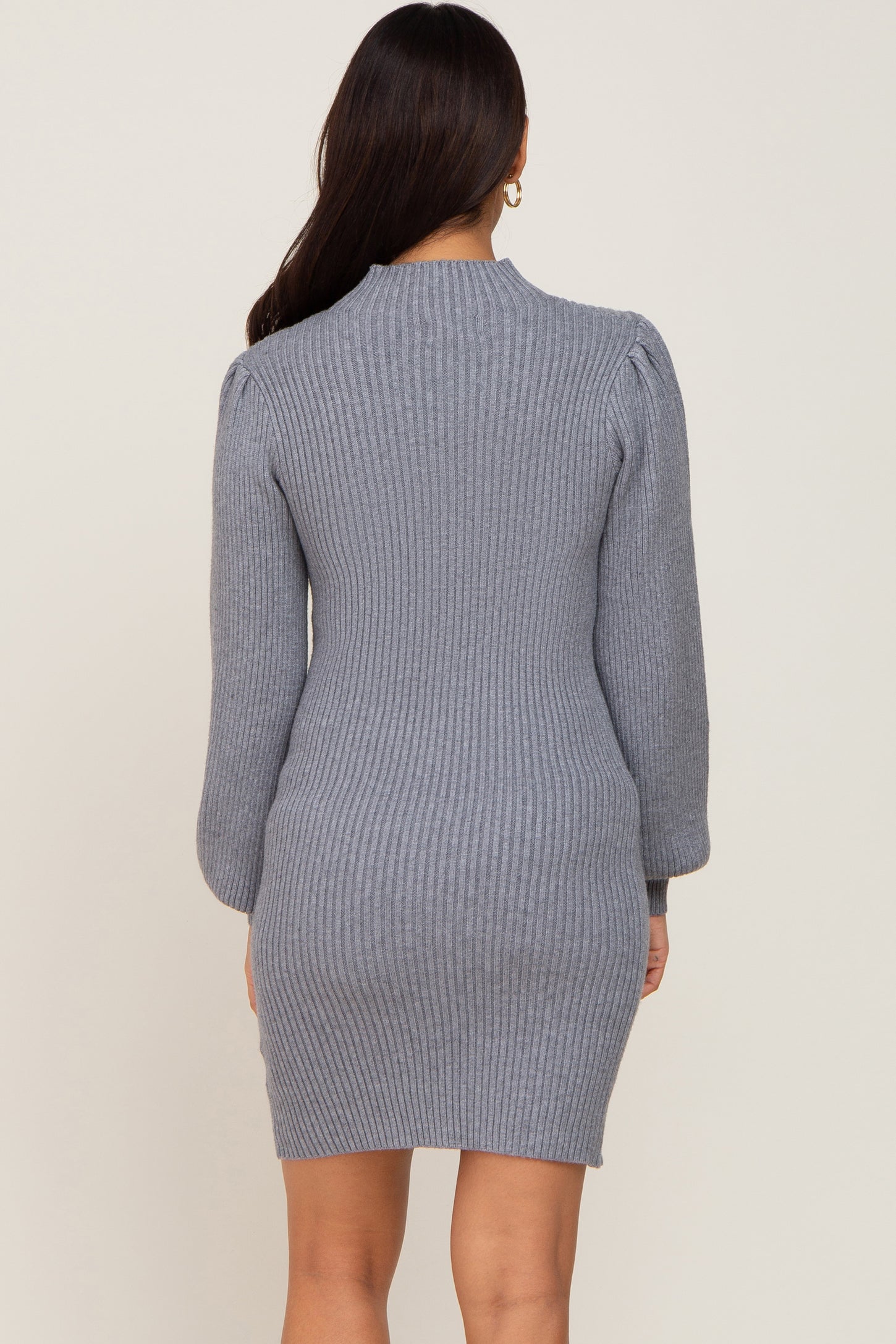 grey mock neck sweater dress Lucky Brand Women's Mock Neck Cable Midi Sweater Dress, Grey, Small