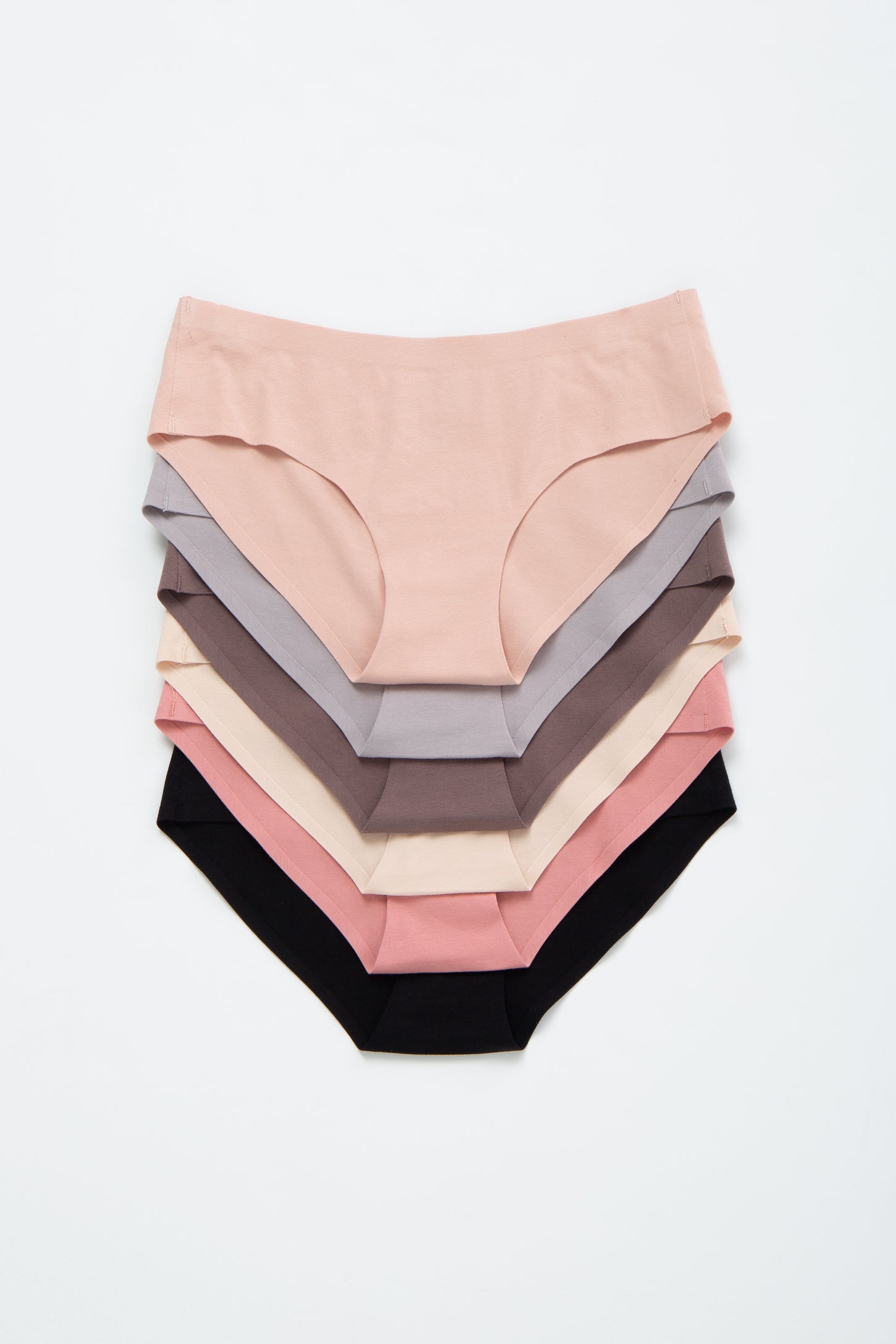 MultiColor Solid Seamless Maternity Underwear Set PinkBlush