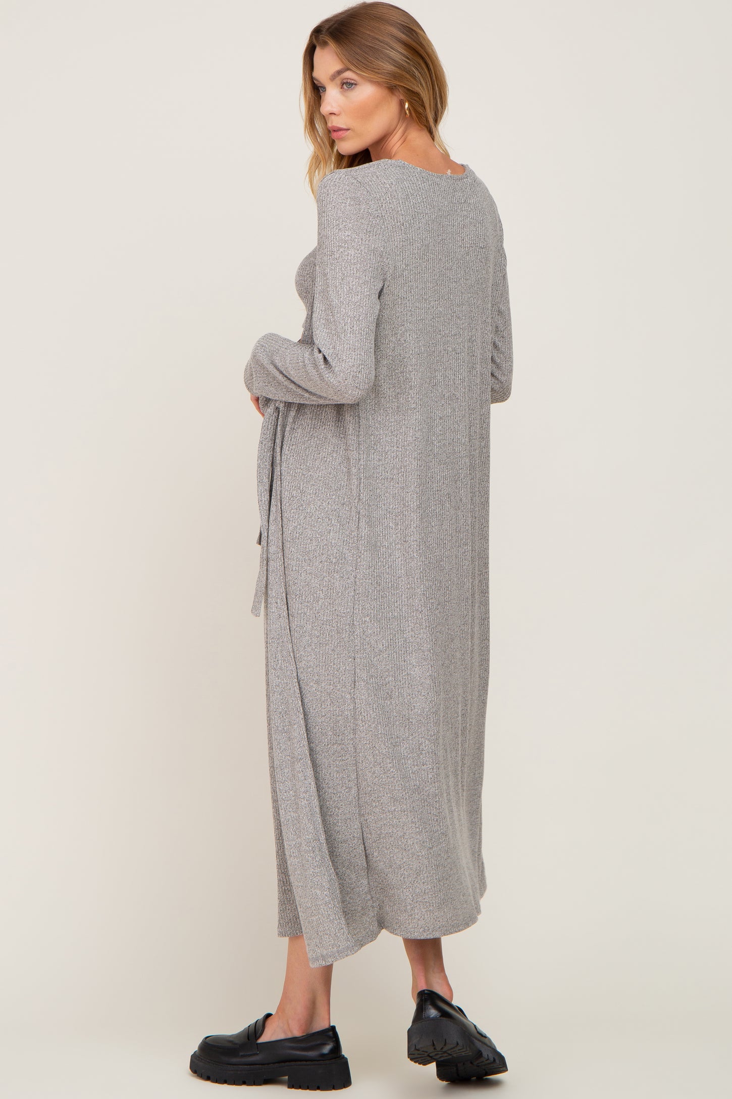 Olive Heather 3-Piece Skirt and Cardigan Set