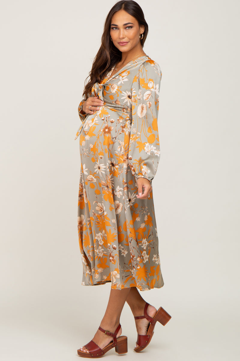 Sage Tie Midi Dress