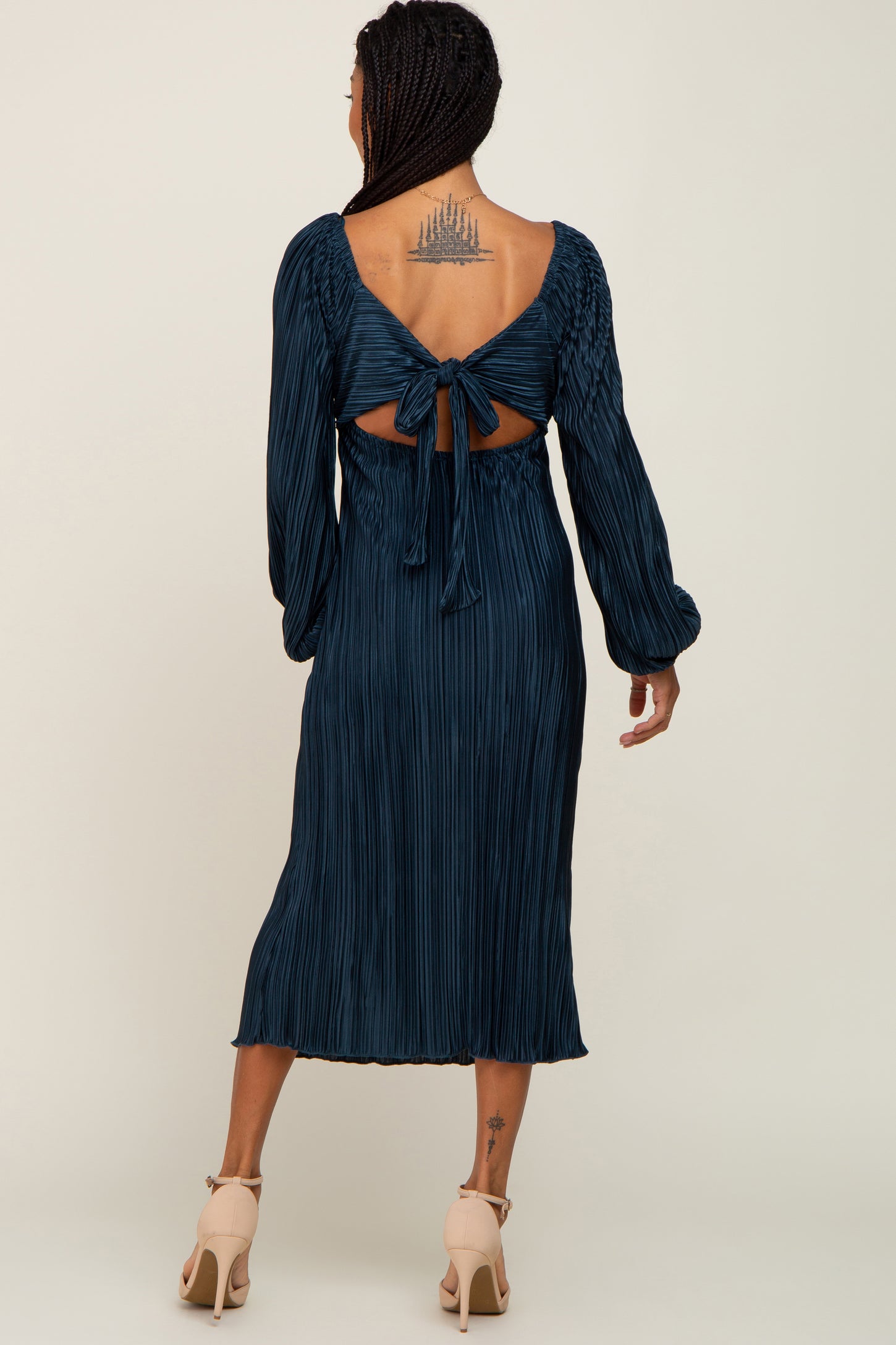 cut out front tie dress Nasty Gal Women's Broderie Cut Out Tie Front Puff Sleeve Skater Dress in Lemon